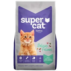 Supercat Gatito Delicias Fel. Pollo/Carne/Leche/Pesc. Bolsa 1kg (107007000020)