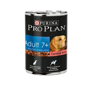 Pro Plan Adu Mayor 7+ Carne Y Arroz Lata 368.5g